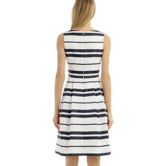 CARMEN MARC VALVO Point Of Sail Dress in Blue And White Stripe - Picture 15 of 15